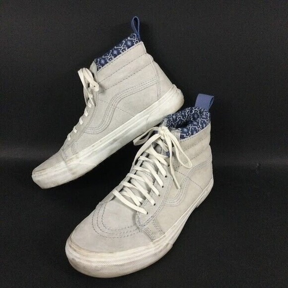 Vans Scotchgard Protector 3M -Women's Sz 7- Gray Hi-Top Faux Fur Sneakers-721454 - Picture 1 of 10